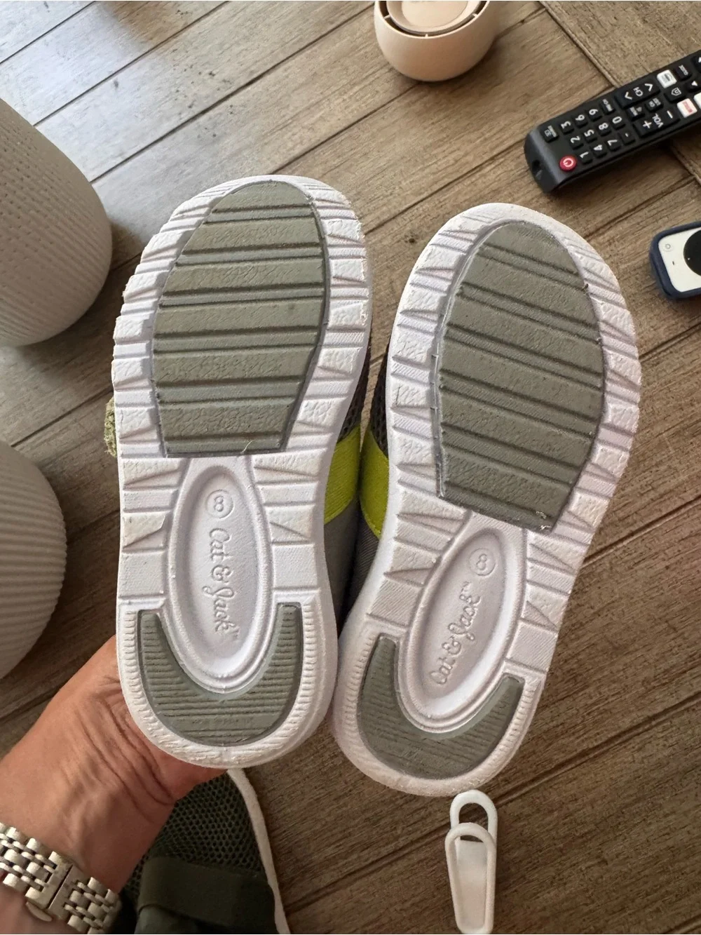 Cat & Jack Gray and Yellow Kids Slip-On Water Shoes